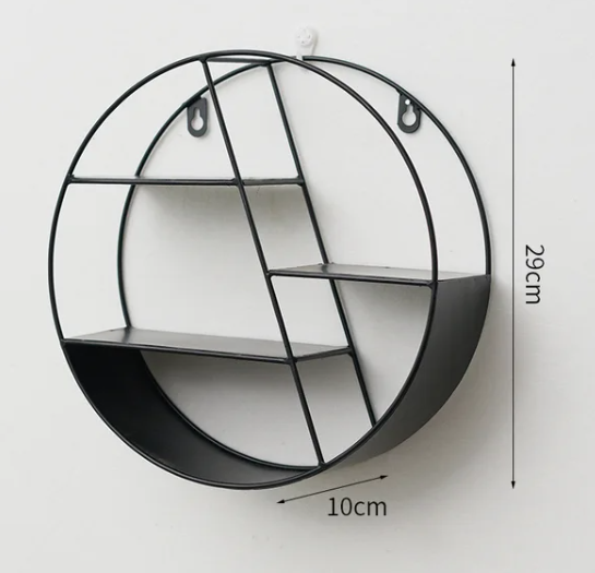 Étagère murale ronde style nordique en métal  - BJORN