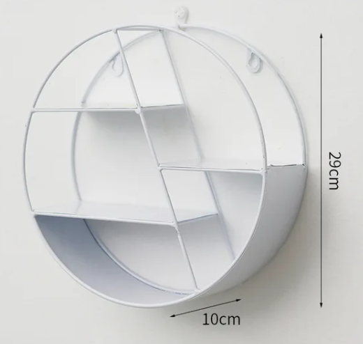 Étagère murale ronde style nordique en métal  - BJORN