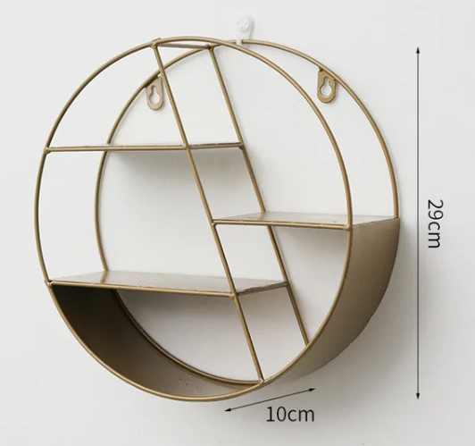 Étagère murale ronde style nordique en métal  - BJORN