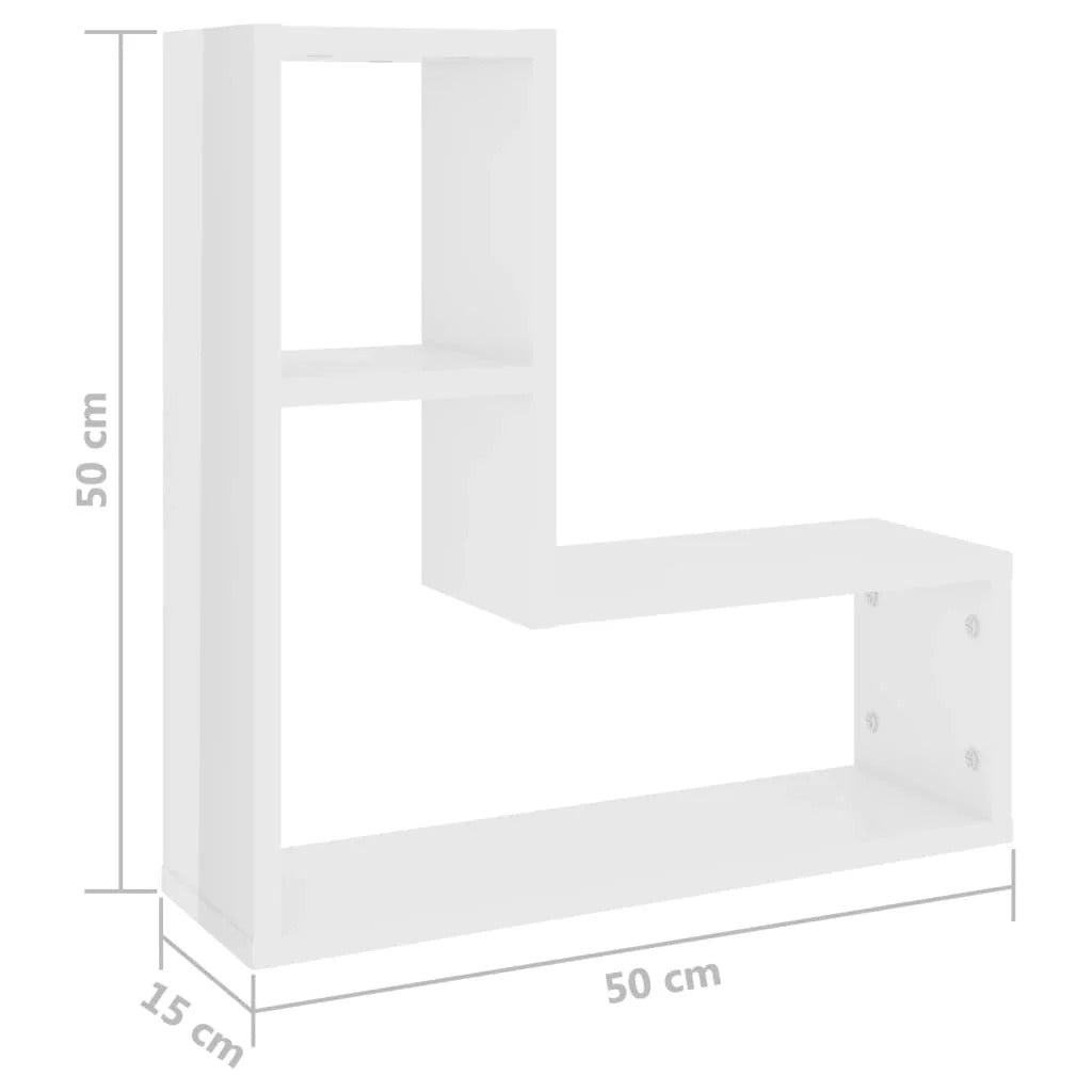 Étagère cube murale blanche en bois - HERMA